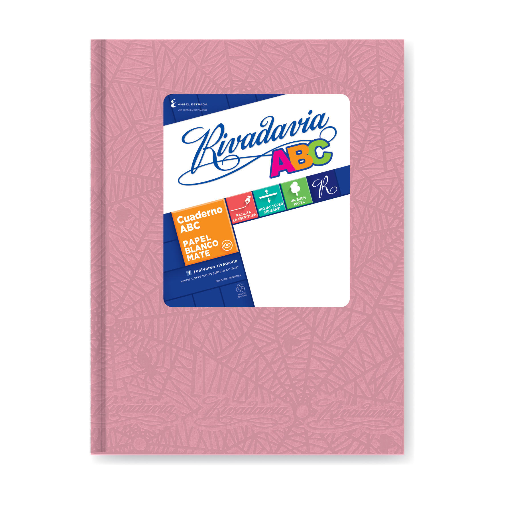 CUADERNO 19 X 23 RIVADAVIA ABC ROSA ARAÑA 48 HS RAYADO T/D 357911