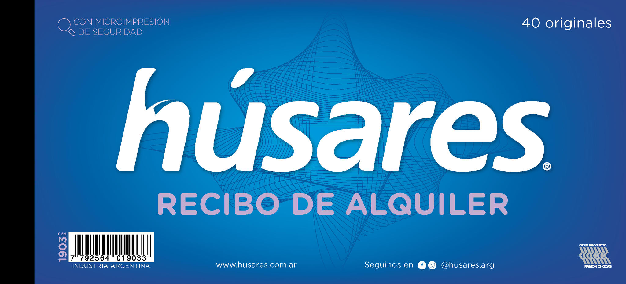 TALONARIO HUSARES RECIBO ALQUILER ORIG
