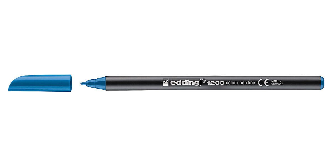 MARCADOR EDDING 1200 -NUEVO- AL AGUA CELESTE T/FINO-010