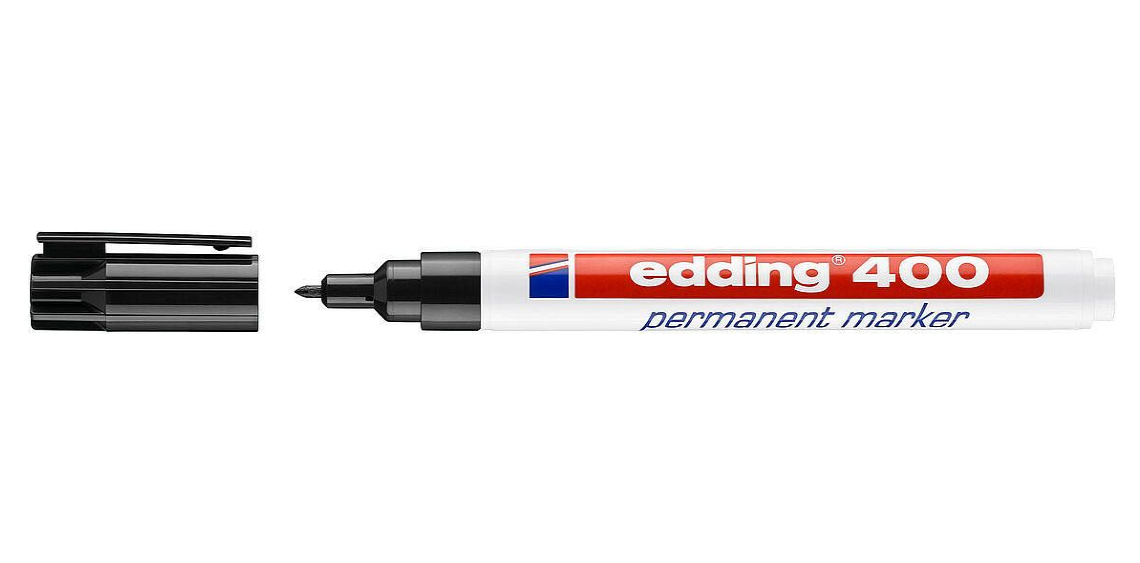 MARCADOR EDDING 400 PERMANENTE NEGRO P/FINA CPO PLAST-001