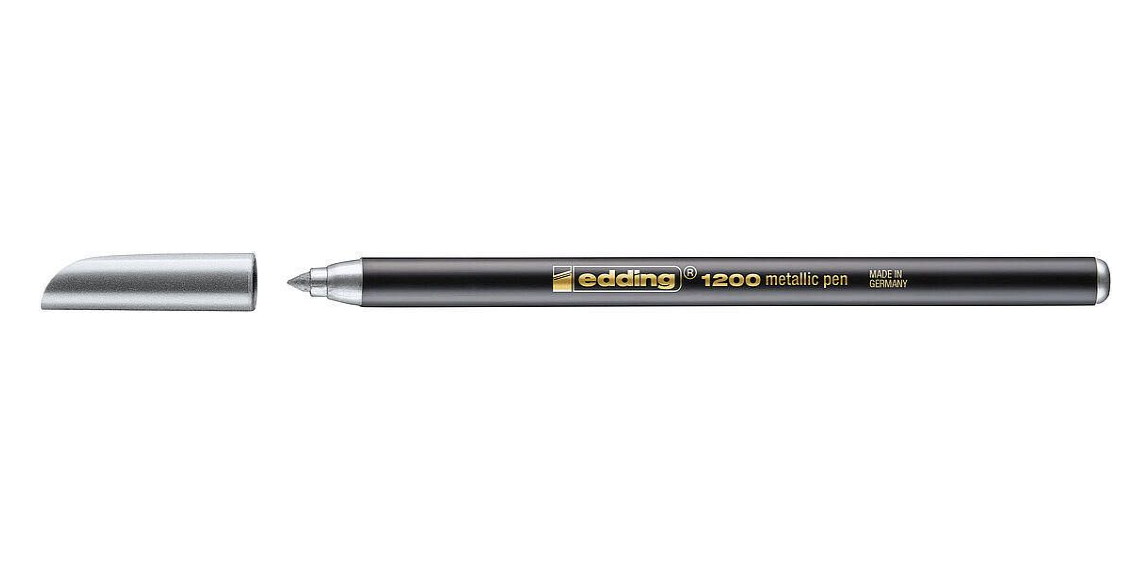 MARCADOR EDDING E1200 AL AGUA METALICO PLATA-054