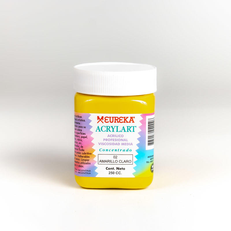 ACRILICO EUREKA ACRYLART 250 CC AMARILLO CLARO-02
