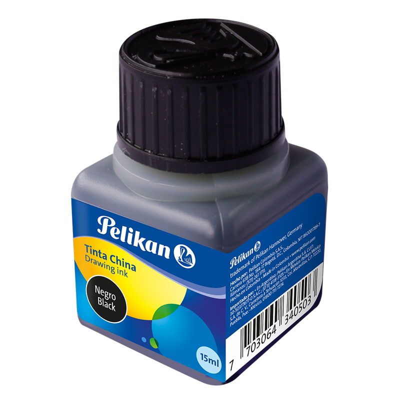 TINTA P/DIBUJO PELIKAN CHINA A LA PERLA NEGRO