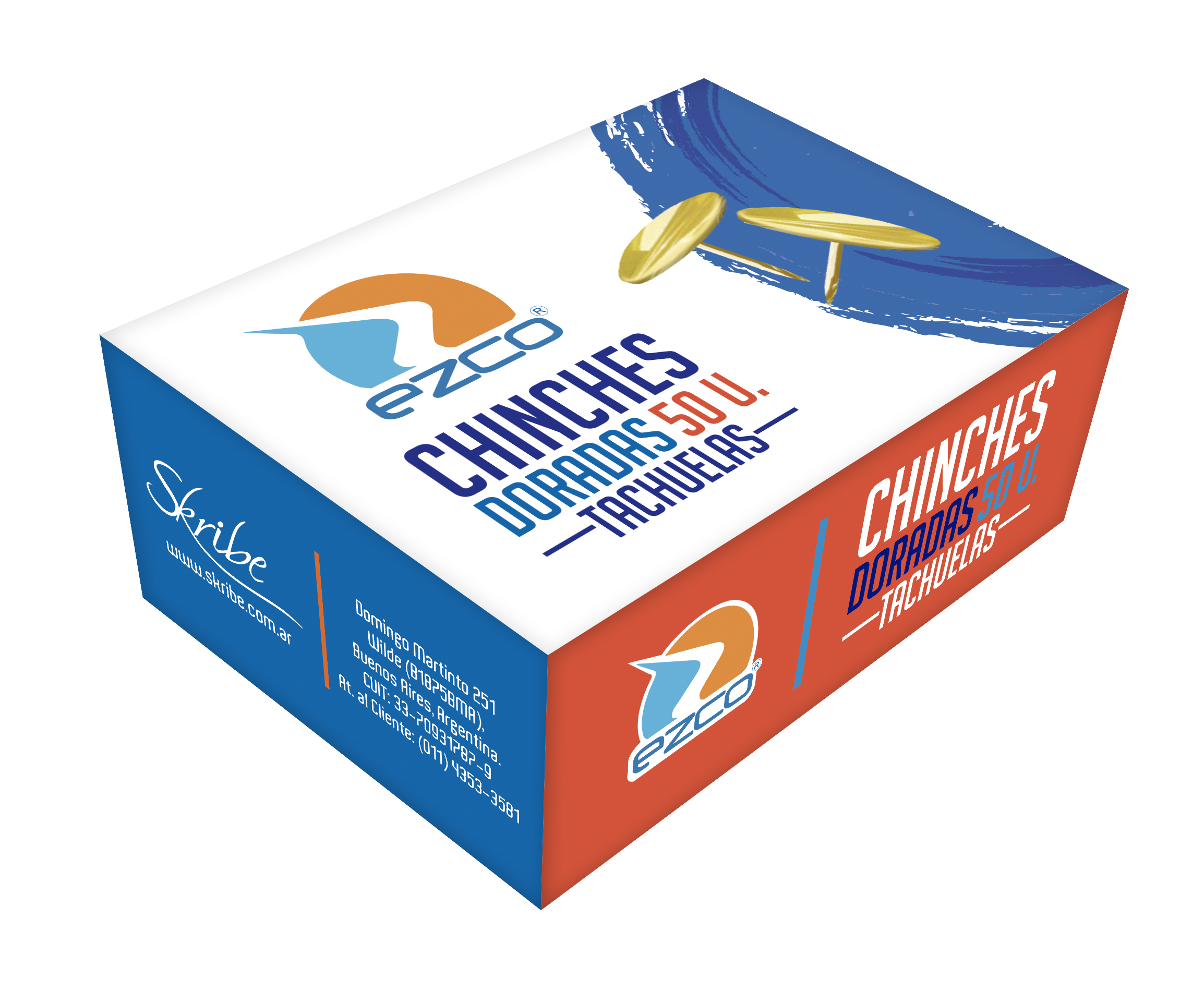CHINCHES 1 PUNTA CAJA X 50 UN X 10 UN EZCO