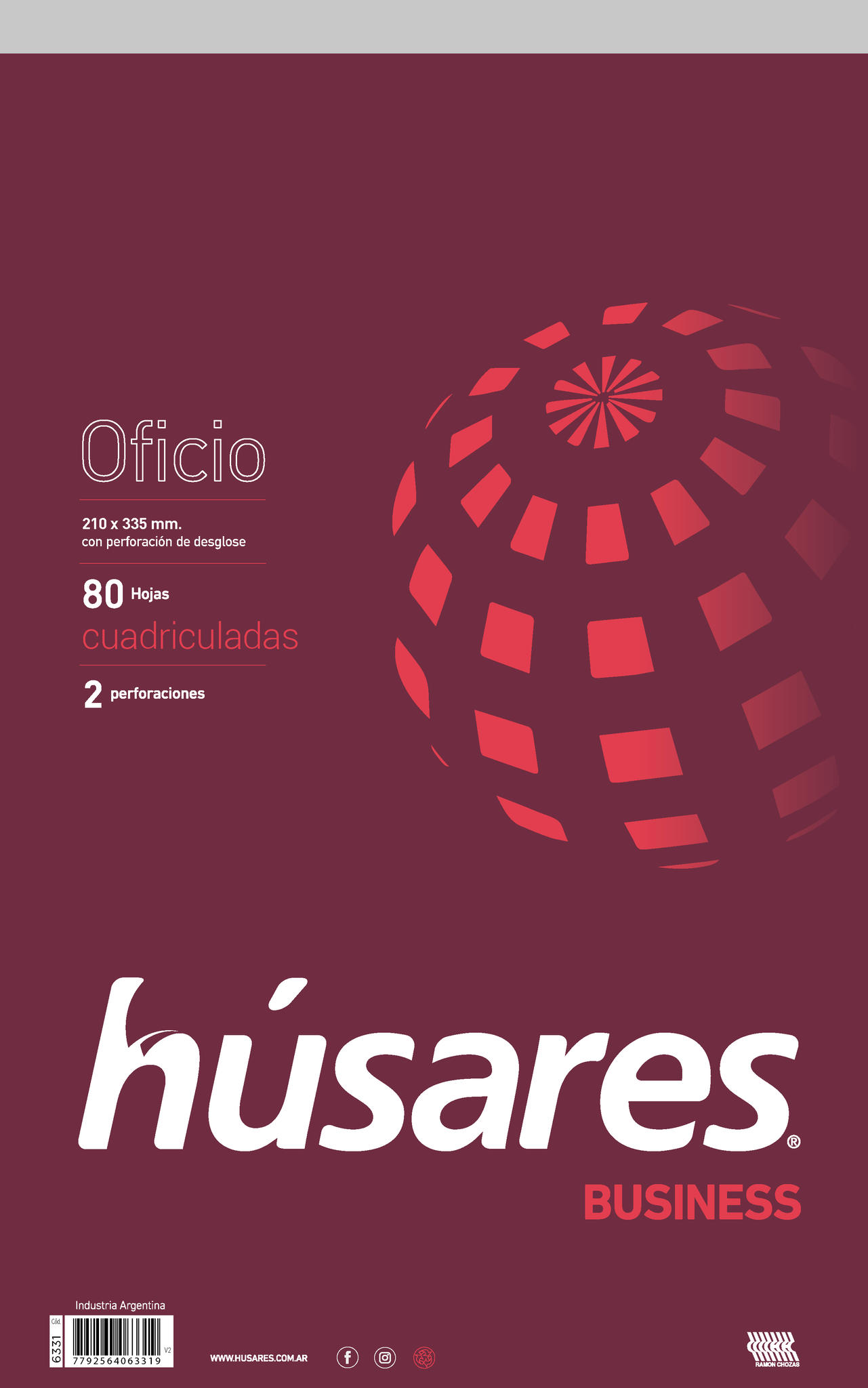 BLOCK OFICIO HUSARES BUSINESS PERF CUADRICULADO