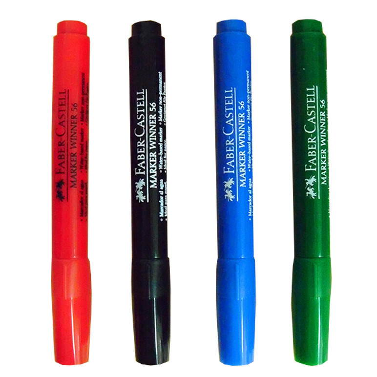 MARCADOR FABER CASTELL 57/56 AL AGUA VERDE PTA RED