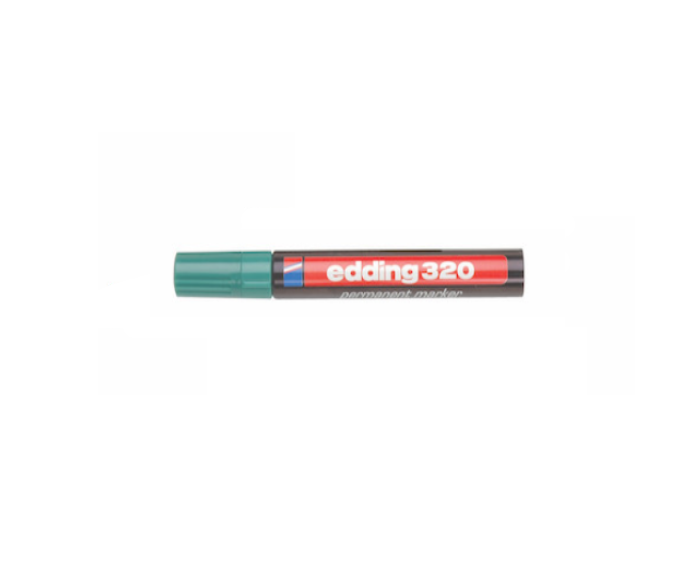 MARCADOR EDDING 320 INDELEBLE VERDE C/MET PTA CHANF RECARG.-004