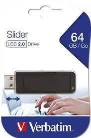 COMPUTACION PENDRIVE VERBATIM SLIDER 64 GB-VER98698