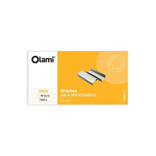 BROCHES P/ABROCHADORA OLAMI 24/6  X 1000 UN
