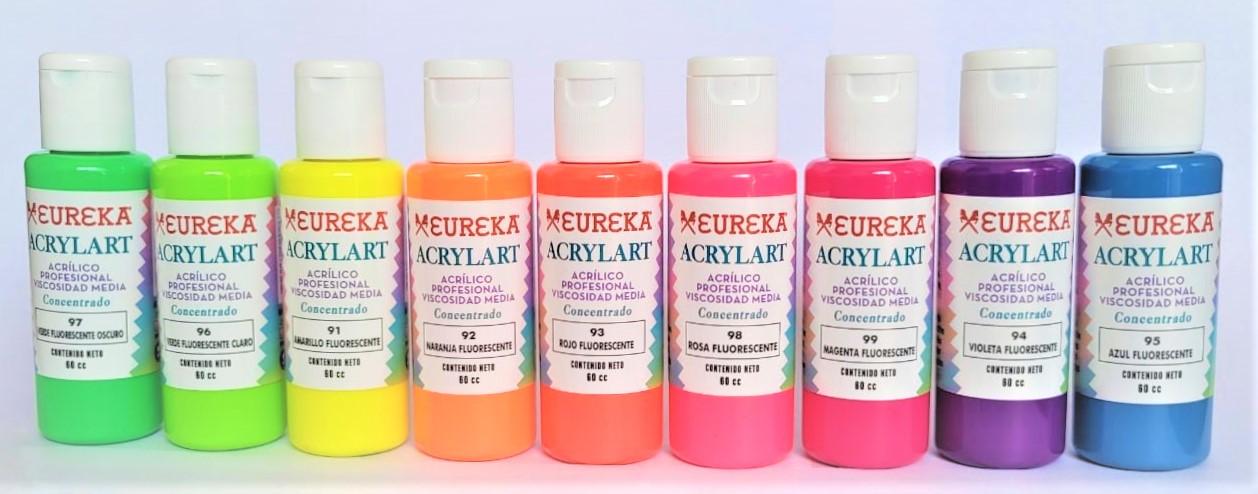 ACRILICO EUREKA ACRYLART 60 CC AZUL FLUORESCENTE-95