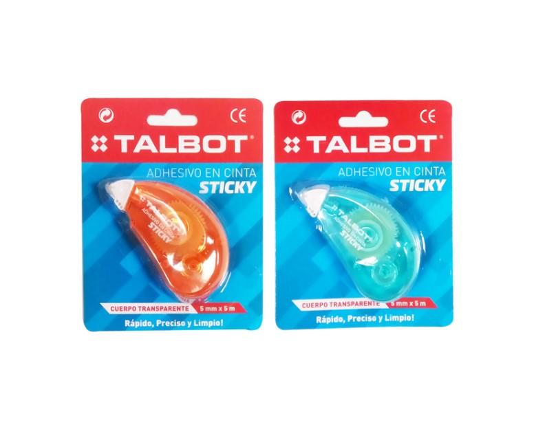 CINTA ADHESIVA STICKY 6 MM X 5 MTS-TALBOT-BC 2483