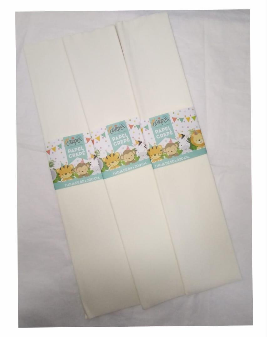 PAPEL CREPE X 10 UN CREMA/AMARILLO PASTEL