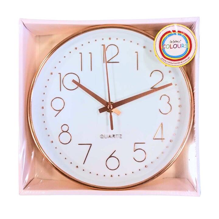 RELOJ DECORATIVO METALIZADO PARA COLGAR A PILA -27245