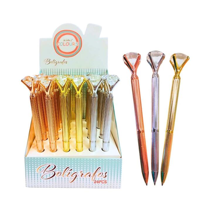BOLIGRAFO DE METAL C/ DIAMANTE -27035