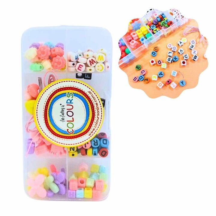 SET BIJOU X 8 DIVISIONES COLOR PASTEL/LETRAS Y FORMITAS -27160/62