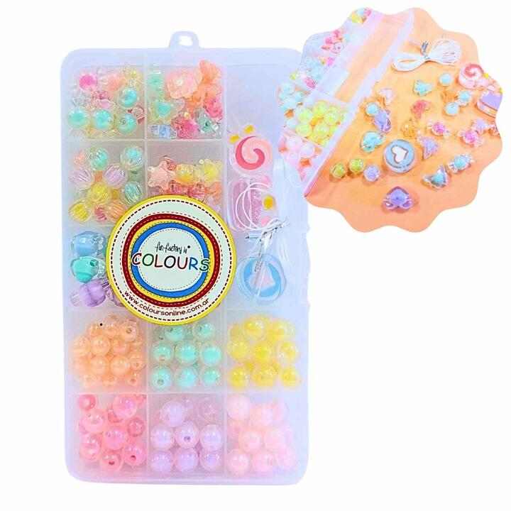 SET BIJOU X 12 DIVISIONES PERLAS TRANSPARENTES-27259