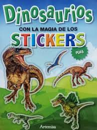 LIBRO INFANTIL COL. DINOSAURIOS CON LA MAGIA DE LOS STICKERS-ARTEMISA 101025/6/7