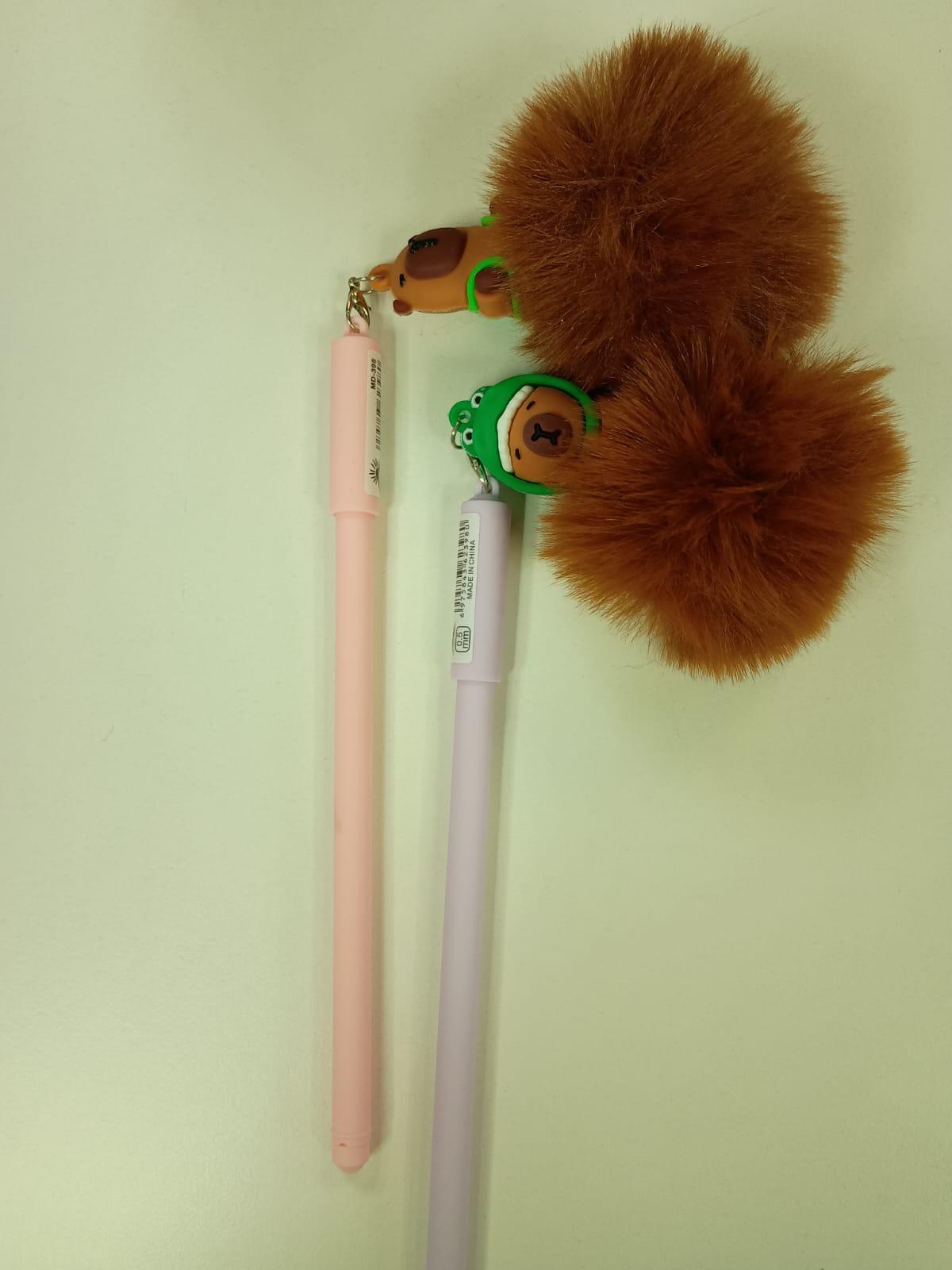 BOLIGRAFO CAPYBARA C/COLGANTE POMPON-28035