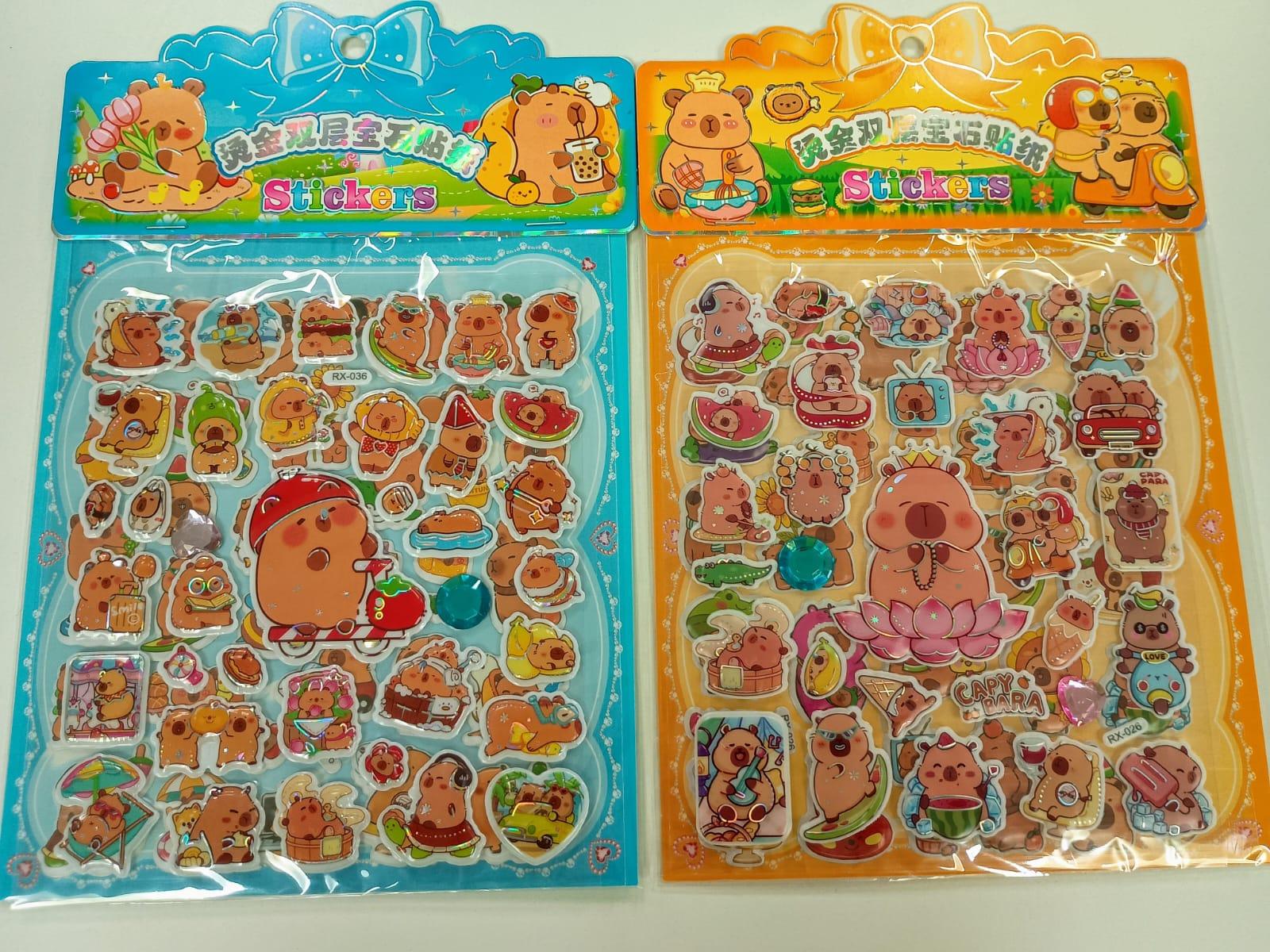 STICKERS CAPYBARA PUFF X 2 PLANCHAS-28024