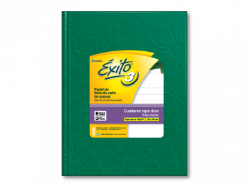 CUADERNO 19 X 24 EXITO ARAÑA VERDE 100 HS T/D RAYADO Nº 3-100967