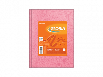 CUADERNO T/D 42 HS GLORIA ARAÑA ROSA RAYADO 100928
