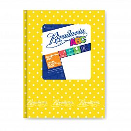 CUADERNO 19 X 23 RIVADAVIA ABC AMARILLO LUNARES 48 HS RAYADO T/D 369051