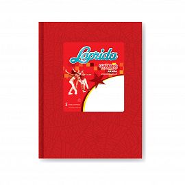 CUADERNO T/C 50 HS LAPRIDA ARAÑA ROJO RAYADO 613013
