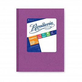 CUADERNO T/D 50 HS RIVADAVIA ARAÑA LILA RAYADO 357577
