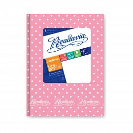 CUADERNO T/D 50 HS RIVADAVIA LUNARES ROSA RAYADO 367050