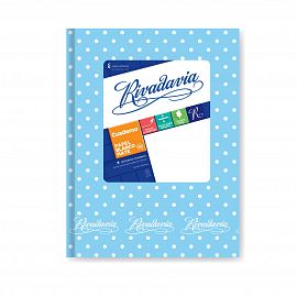 CUADERNO T/D 50 HS RIVADAVIA LUNARES CELESTE RAYADO 367060