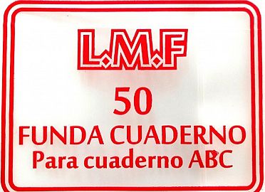FUNDA P/CUADERNO ABC X 50 UN