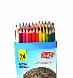 LAPICES DE COLORES TRABI ACUARELABLES X 24-TR7834