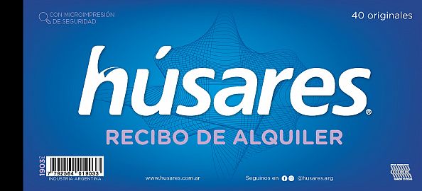 TALONARIO HUSARES RECIBO ALQUILER ORIG