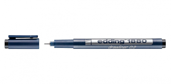 MARCADOR EDDING ESTILOGRAFICO DRAWLINER 0.2 NEGRO