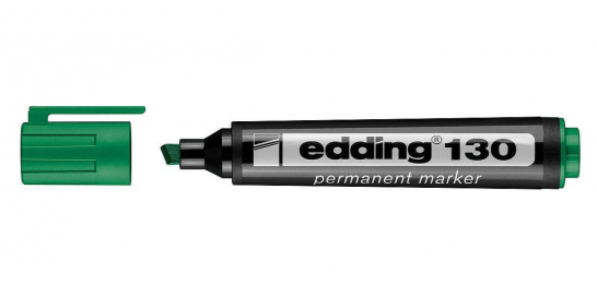 MARCADOR EDDING 130 PERMANENTE VERDE PTA CHANF-004