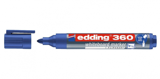 MARCADOR EDDING 360 P/PIZARRA AZUL RECARGABLE CPO PLAST-003