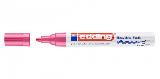 MARCADOR EDDING 750 PERMANENTE ROSA T/ESMALTE P/GR C/MET-009