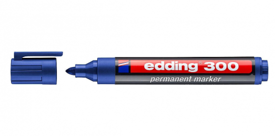 MARCADOR EDDING 300 PERMANENTE AZUL PTA RED-003