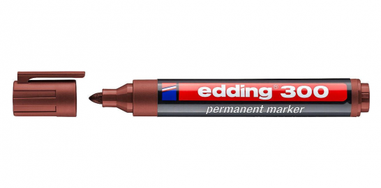 MARCADOR EDDING 300 PERMANENTE MARRON PTA RED-007