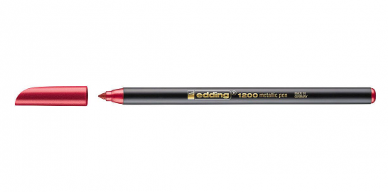 MARCADOR EDDING E1200 AL AGUA METALICO ROJO-072