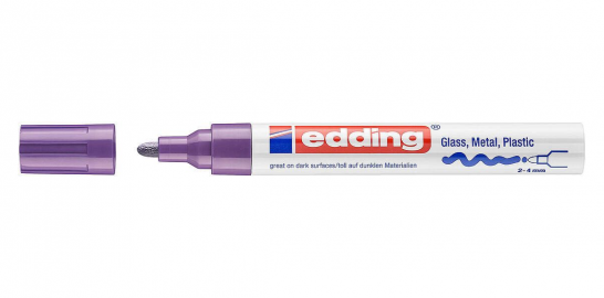 MARCADOR EDDING 750 PERMANENTE VIOLETA T/ESMALTE P/GR C/MET-008