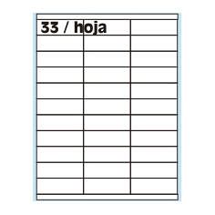 ETIQUETAS P/COMPUTACION ORI-TEC 70 X 25,4 X 100 HS B4123