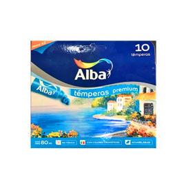 TEMPERA ALBA COLOR 8 CC X 10 UN AZUL ULTRAMAR 045