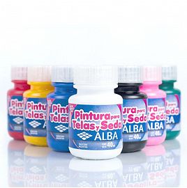 PINTURA P/TELA Y SEDA ALBA 40 ML VERDE 558