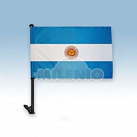 BANDERA P/AUTO C/MASTIL DE POL 30 X 45 CM