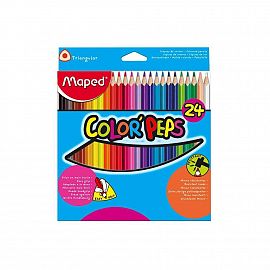 LAPICES DE COLORES MAPED COLOR PEPS X 24 L TRIANG 862724