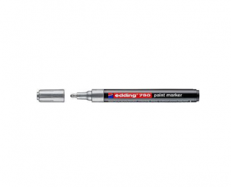MARCADOR EDDING 790 PERMANENTE PLATA T/ESMALTE P/GR C/MET-054