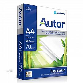 PAPEL OBRA LEDESMA AUTOR A4 70 GRS DUPLICACION