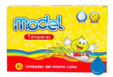 TEMPERA MODEL POMO 8 CC X 10 UN AZUL MEDIO 826050