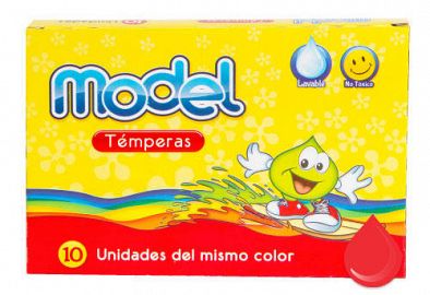 TEMPERA MODEL POMO 8 CC X 10 UN ROJO SEÑAL 826047